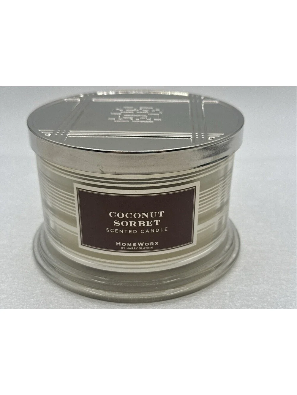 HomeWorx by Harry Slatkin Vanilla Coconut Sorbet 4-Wick Candle 18 oz NEW
